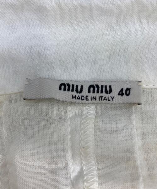 MIU MIU（ミュウミュウ）MIU MIU (ミュウミュウ) フリルレースワンピース アイボリー サイズ:40の古着・服飾アイテム