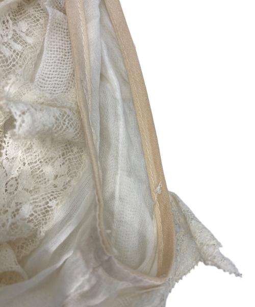 MIU MIU（ミュウミュウ）MIU MIU (ミュウミュウ) フリルレースワンピース アイボリー サイズ:40の古着・服飾アイテム