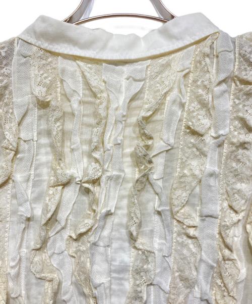 MIU MIU（ミュウミュウ）MIU MIU (ミュウミュウ) フリルレースワンピース アイボリー サイズ:40の古着・服飾アイテム