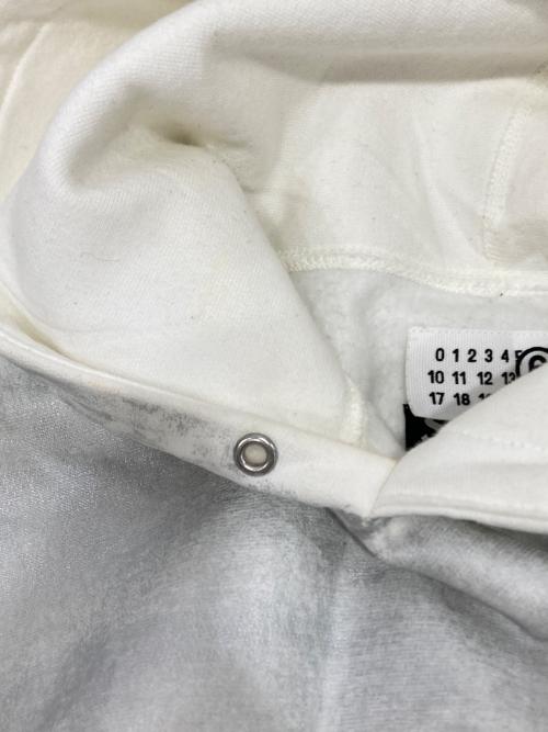 MM6 Maison Margiela（エムエムシックスメゾンマルジェラ）MM6 Maison Margiela (エムエムシックスメゾンマルジェラ) SUPREME (シュプリーム) Foil Box Logo Hooded Sweatshirt ホワイト×シルバー サイズ:Mの古着・服飾アイテム
