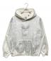 MM6 Maison Margiela（エムエムシックスメゾンマルジェラ）の古着「Foil Box Logo Hooded Sweatshirt」｜ホワイト×シルバー