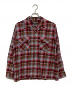 PENDLETONペンドルトン）の古着「オープンカラーオンブレチェックシャツ」｜レッド