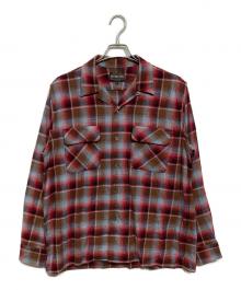 PENDLETON（ペンドルトン）の古着「オープンカラーオンブレチェックシャツ」｜レッド