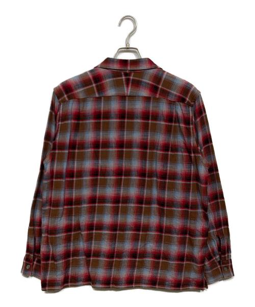 PENDLETON（ペンドルトン）PENDLETON (ペンドルトン) オープンカラーオンブレチェックシャツ レッド サイズ:Mの古着・服飾アイテム