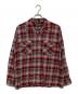 PENDLETON（ペンドルトン）の古着「オープンカラーオンブレチェックシャツ」｜レッド