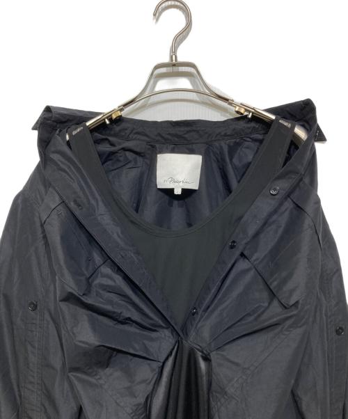 3.1 phillip lim（スリーワンフィリップリム）3.1 phillip lim (スリーワンフィリップリム) Draped Shirt Combo Slip Dress ブラック サイズ:2の古着・服飾アイテム