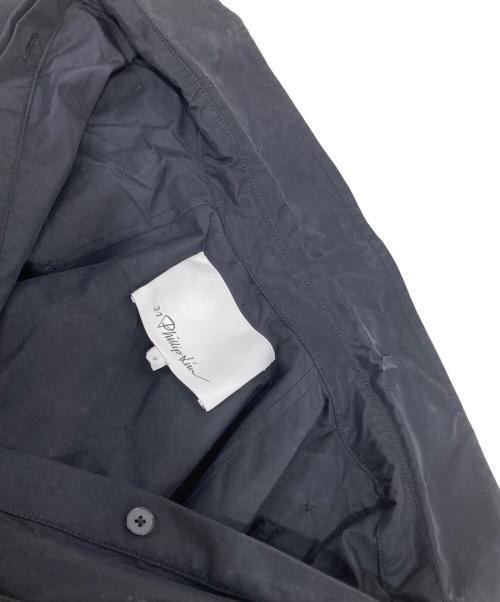 3.1 phillip lim（スリーワンフィリップリム）3.1 phillip lim (スリーワンフィリップリム) Draped Shirt Combo Slip Dress ブラック サイズ:2の古着・服飾アイテム