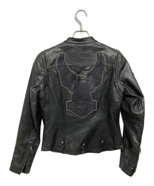 HARLEY-DAVIDSON（ハーレーダビッドソン）HARLEY-DAVIDSON (ハーレーダビッドソン) シングルライダースジャケット ブラック サイズ:Sの古着・服飾アイテム