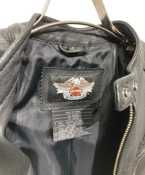 HARLEY-DAVIDSON（ハーレーダビッドソン）HARLEY-DAVIDSON (ハーレーダビッドソン) シングルライダースジャケット ブラック サイズ:Sの古着・服飾アイテム
