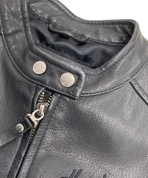 HARLEY-DAVIDSON（ハーレーダビッドソン）HARLEY-DAVIDSON (ハーレーダビッドソン) シングルライダースジャケット ブラック サイズ:Sの古着・服飾アイテム