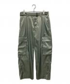 08sircusゼロエイトサーカス）の古着「Satin belted cargo pants」｜グリーン