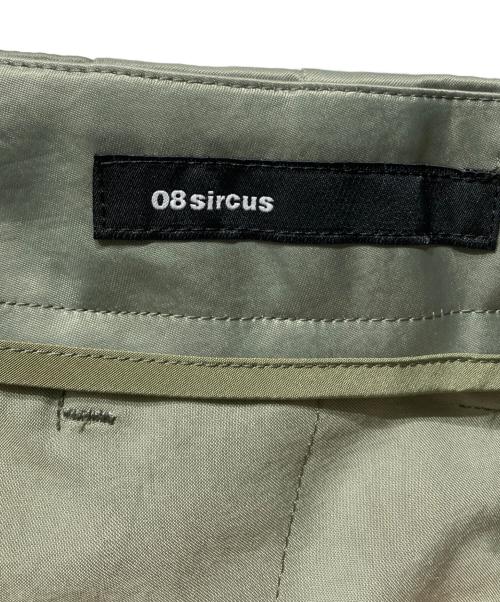 08sircus（ゼロエイトサーカス）08sircus (ゼロエイトサーカス) Satin belted cargo pants グリーン サイズ:5の古着・服飾アイテム