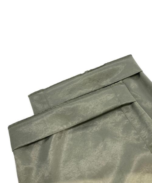 08sircus（ゼロエイトサーカス）08sircus (ゼロエイトサーカス) Satin belted cargo pants グリーン サイズ:5の古着・服飾アイテム