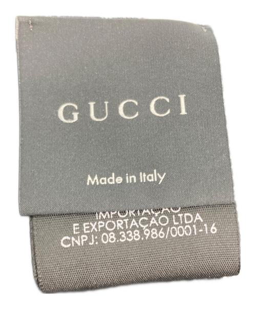 GUCCI（グッチ）GUCCI (グッチ) GG柄ウールフリンジマフラー ブラックの古着・服飾アイテム