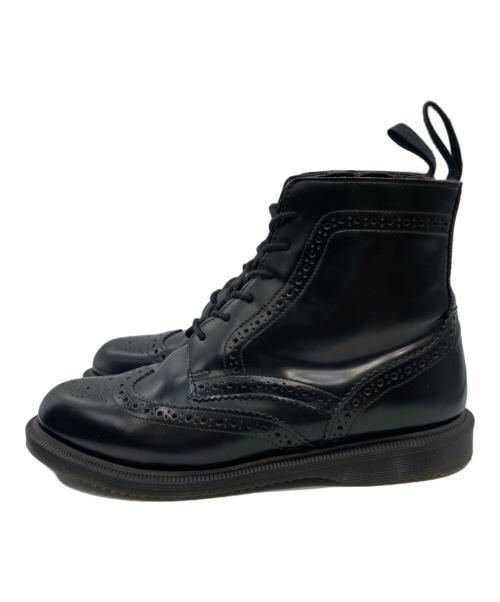 Dr.Martens（ドクターマーチン）Dr.Martens (ドクターマーチン) DELPHINE ウイングチップブーツ ブラック サイズ:7の古着・服飾アイテム