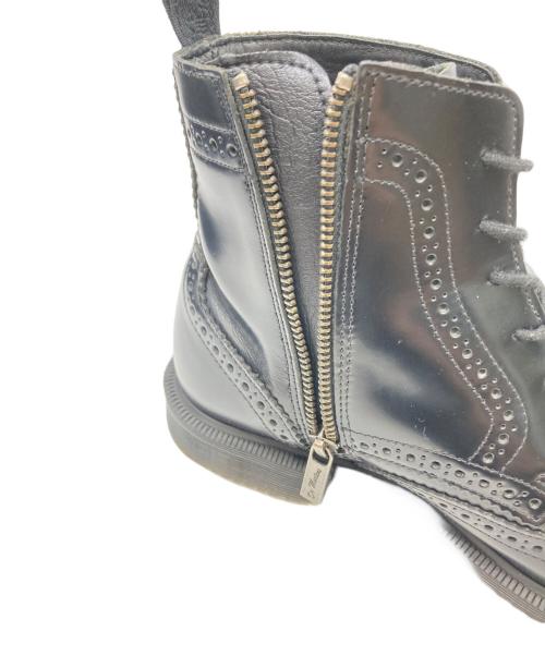 Dr.Martens（ドクターマーチン）Dr.Martens (ドクターマーチン) DELPHINE ウイングチップブーツ ブラック サイズ:7の古着・服飾アイテム