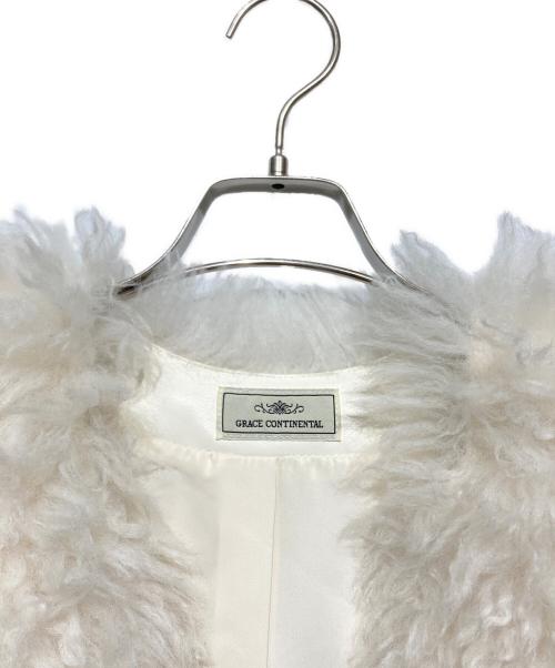 GRACE CONTINENTAL（（グレースコンチネンタル）GRACE CONTINENTAL (（グレースコンチネンタル) ショートファージレ ホワイト サイズ:36の古着・服飾アイテム