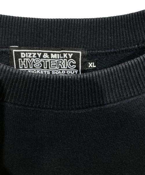 Hysteric Glamour（ヒステリックグラマー）Hysteric Glamour (ヒステリックグラマー) PSYCHEDELICスウェット ブラック サイズ:XLの古着・服飾アイテム