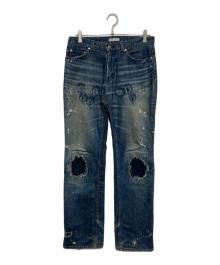 NUMBER (N)INE（ナンバーナイン）の古着「グランジデニムパンツ」｜インディゴ