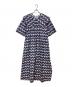 sara mallika（サラマリカ）の古着「Cotton Twill Big Collar Dress」｜ブルー×ブラウン