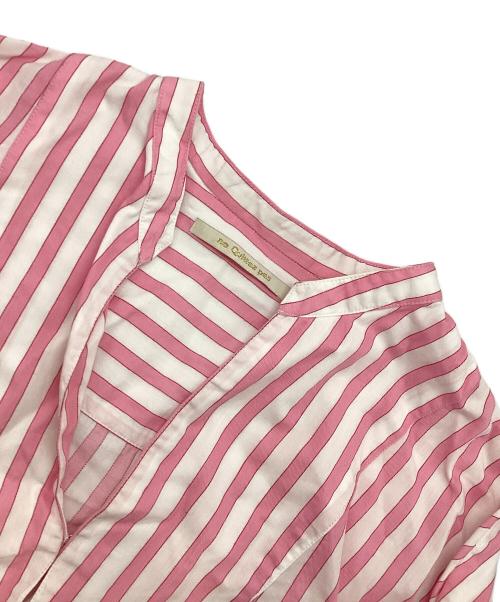 ne quittez pas（ヌキテパ）ne quittez pas (ヌキテパ) Poplin Stripe Big Shirts Dress ピンク×ホワイト サイズ:不明の古着・服飾アイテム