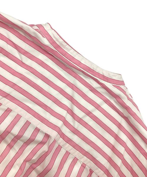 ne quittez pas（ヌキテパ）ne quittez pas (ヌキテパ) Poplin Stripe Big Shirts Dress ピンク×ホワイト サイズ:不明の古着・服飾アイテム