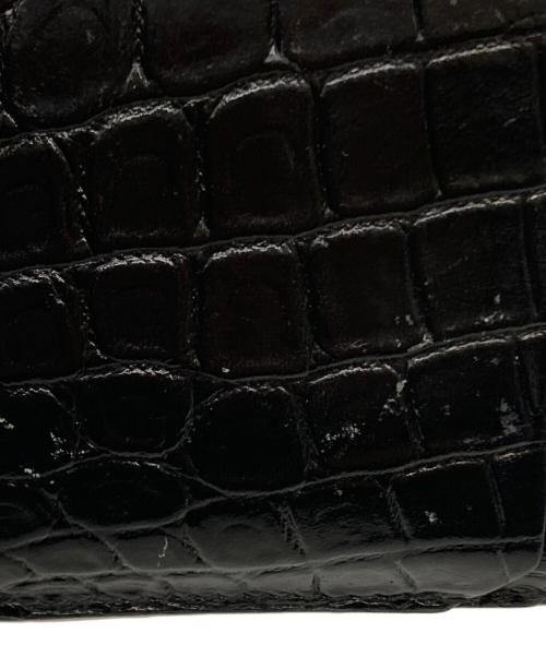 Saint Laurent Paris（サンローランパリ）Saint Laurent Paris (サンローランパリ) クロコ型押しカードケース ブラックの古着・服飾アイテム