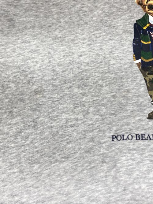 POLO RALPH LAUREN（ポロ・ラルフローレン）POLO RALPH LAUREN (ポロ・ラルフローレン) ポロベアプリントパーカー 42269512 グレー サイズ:Lの古着・服飾アイテム