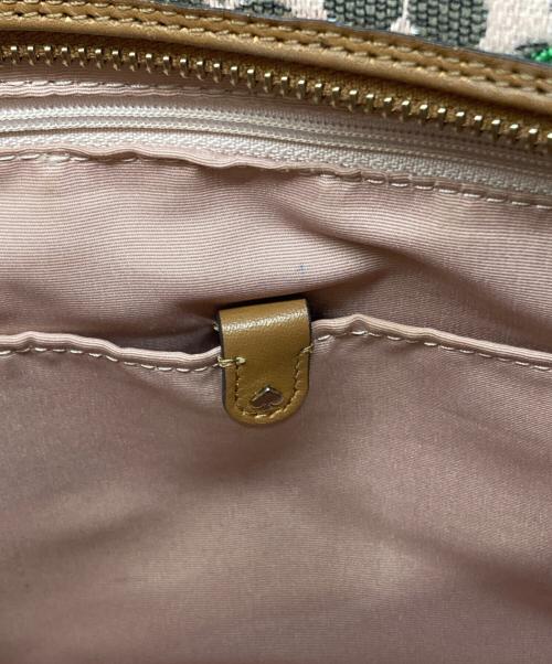 Kate Spade（ケイトスペード）Kate Spade (ケイトスペード) スペードフラワージャカードマーケットチェリーミディアムトート ベージュの古着・服飾アイテム