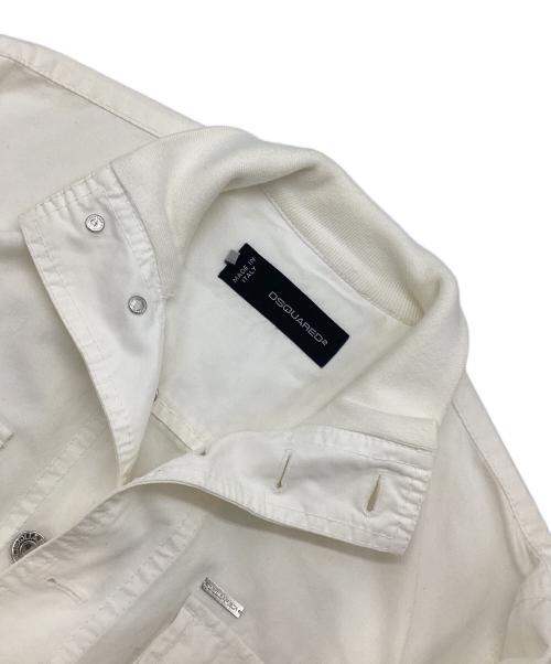DSQUARED2（ディースクエアード）DSQUARED2 (ディースクエアード) ワークジャケット ホワイト サイズ:50の古着・服飾アイテム