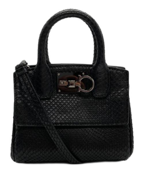 Salvatore Ferragamo（サルヴァトーレ フェラガモ）Salvatore Ferragamo (サルヴァトーレ フェラガモ) スタジオ マイクロ ブラックの古着・服飾アイテム