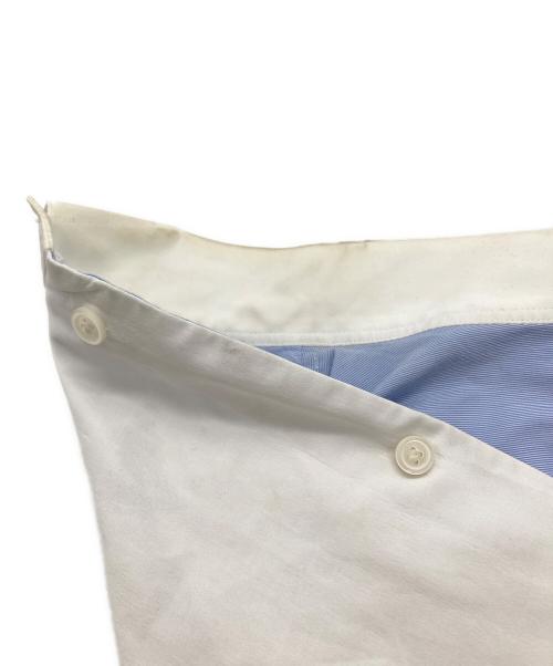 LOEWE（ロエベ）LOEWE (ロエベ) ビブ切替 アシンメトリーシャツ ブルー×ホワイト サイズ:Lの古着・服飾アイテム