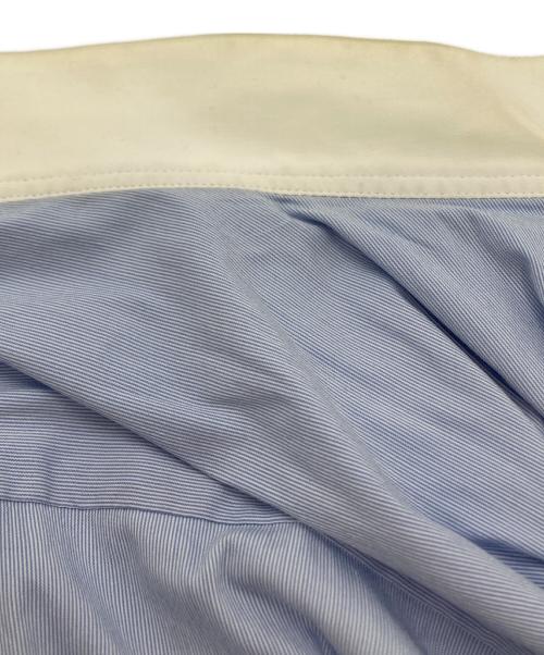 LOEWE（ロエベ）LOEWE (ロエベ) ビブ切替 アシンメトリーシャツ ブルー×ホワイト サイズ:Lの古着・服飾アイテム