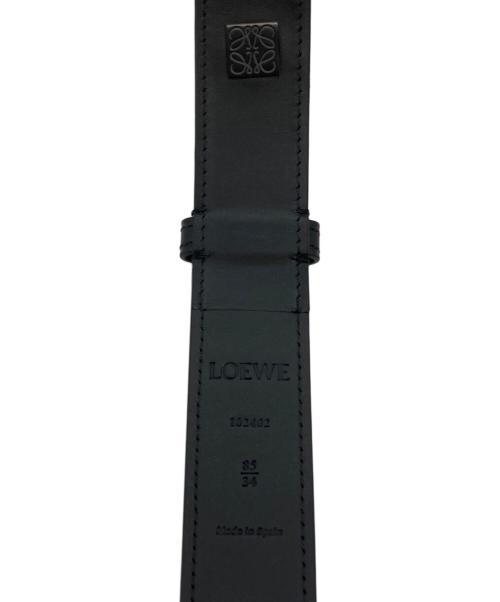 LOEWE（ロエベ）LOEWE (ロエベ) エンボスロゴレザーベルト ブラックの古着・服飾アイテム