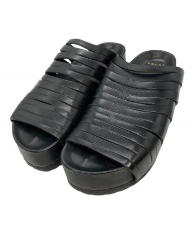 中古・古着通販】sacai (サカイ) プラットフォームサンダル ブラック