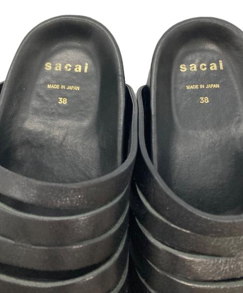 sacai（サカイ）sacai (サカイ) プラットフォームサンダル ブラック サイズ:38の古着・服飾アイテム