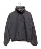 stussyステューシー）の古着「Fleece Zip Mock Neck」｜ブラック