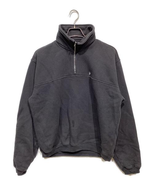 stussy（ステューシー）stussy (ステューシー) Fleece Zip Mock Neck ブラック サイズ:Mの古着・服飾アイテム