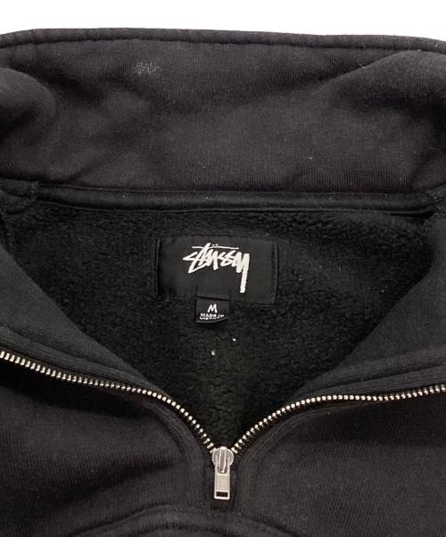 stussy（ステューシー）stussy (ステューシー) Fleece Zip Mock Neck ブラック サイズ:Mの古着・服飾アイテム