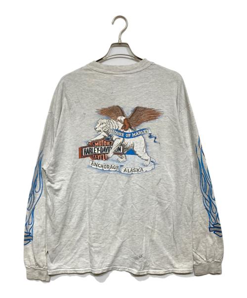 HARLEY-DAVIDSON（ハーレーダビッドソン）HARLEY-DAVIDSON (ハーレーダビッドソン) シロクマプリントカットソー グレー サイズ:XLの古着・服飾アイテム