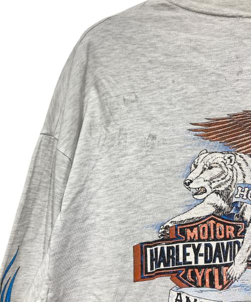 HARLEY-DAVIDSON（ハーレーダビッドソン）HARLEY-DAVIDSON (ハーレーダビッドソン) シロクマプリントカットソー グレー サイズ:XLの古着・服飾アイテム