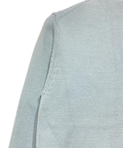 BROOKS BROTHERS（ブルックスブラザーズ）BROOKS BROTHERS (ブルックスブラザーズ) ミラノリブ ゴールドボタン ノーカラーニットジャケット ブルー サイズ:XSの古着・服飾アイテム