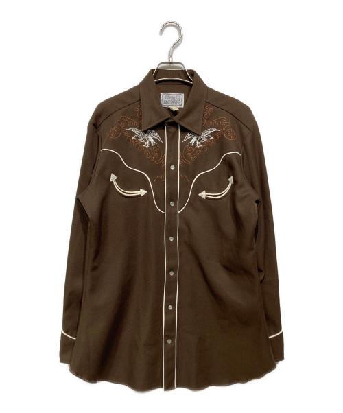 H BAR C（エイチバーシー）H BAR C (エイチバーシー) ウエスタンシャツ ブラウン サイズ:15 1/2の古着・服飾アイテム