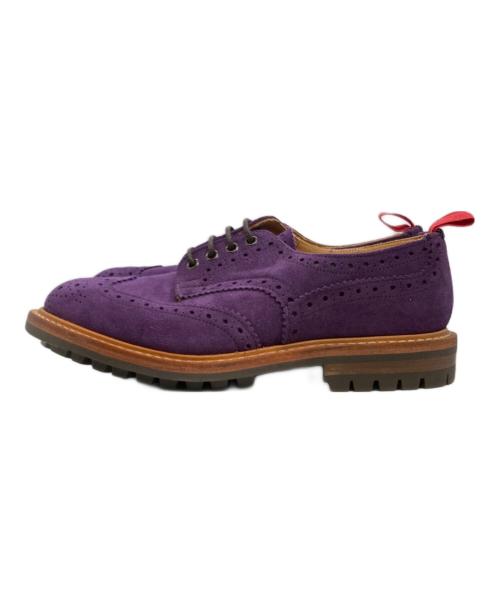 Tricker's（トリッカーズ）Tricker's (トリッカーズ) PHENOMENON (フェノメノン) BOURTON スウェードウイングチップシューズ パープル サイズ:7の古着・服飾アイテム