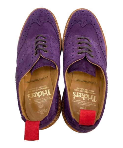 Tricker's（トリッカーズ）Tricker's (トリッカーズ) PHENOMENON (フェノメノン) BOURTON スウェードウイングチップシューズ パープル サイズ:7の古着・服飾アイテム