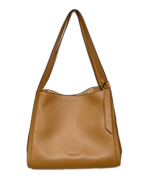 Kate Spade（ケイトスペード）Kate Spade (ケイトスペード) ノットラージショルダーバッグ ブラウンの古着・服飾アイテム