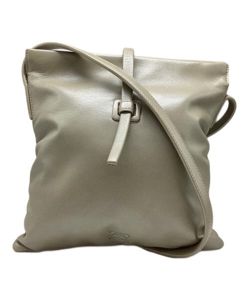 LOEWE（ロエベ）LOEWE (ロエベ) アナグラムレザーショルダーバッグ グレーの古着・服飾アイテム