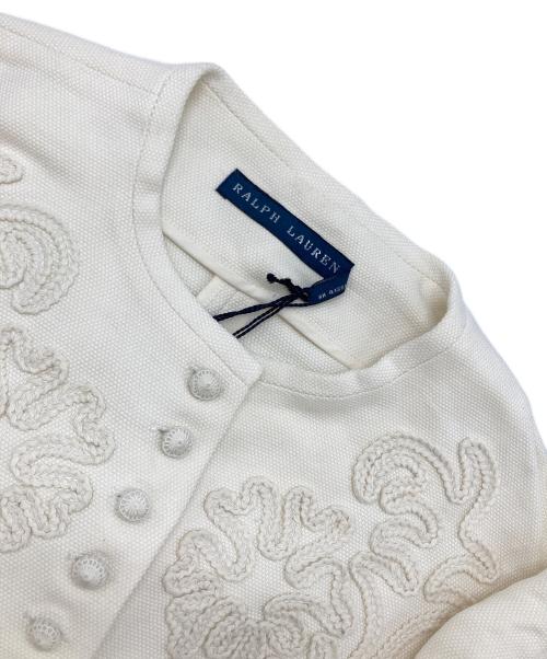 RALPH LAUREN（ラルフローレン）RALPH LAUREN (ラルフローレン) 刺繍ジャケット ホワイト サイズ:Sの古着・服飾アイテム
