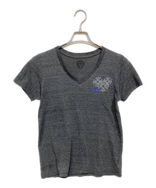 CHROME HEARTS（クロムハーツ）CHROME HEARTS (クロムハーツ) VネックTシャツ グレー サイズ:Mの古着・服飾アイテム