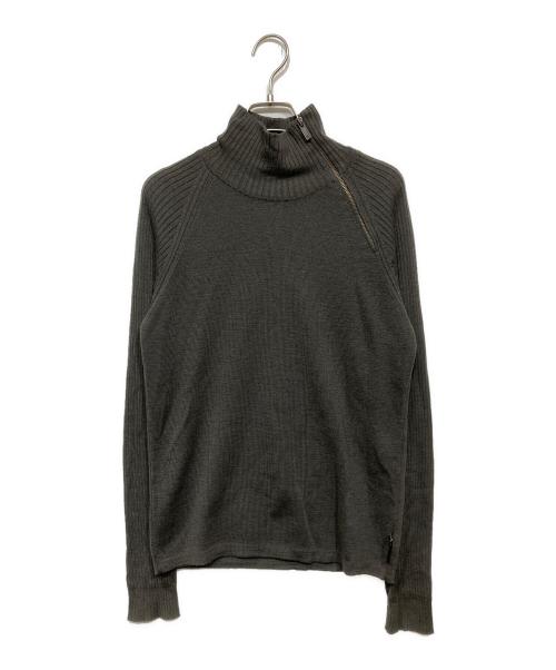 EMPORIO ARMANI（エンポリオ アルマーニ）EMPORIO ARMANI (エンポリオ アルマーニ) ハイネックジップニット グレー サイズ:Mの古着・服飾アイテム